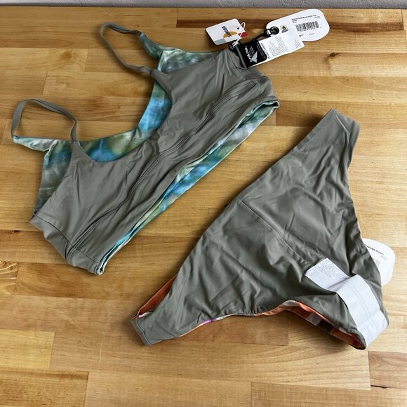 Prana Bikini Set Size Small Willow Falls Top Gemma Bottom Reversible Swimsuit - Picture 4 of 7